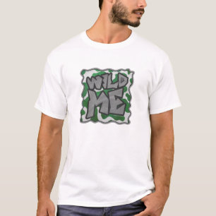 Wild me Koe Groene en Witte Druk T-shirt
