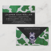 Wild me Koe Groene en Witte Druk Visitekaartje (Voorkant / Achterkant)