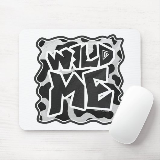 Wild Me Koe Zwart en Wit Muismat (Met muis)