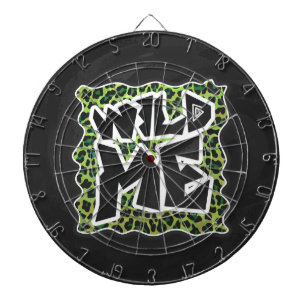 Wild me Leopard Black en Green Design Dartbord