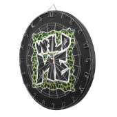 Wild me Leopard Black en Green Design Dartbord (Voorkant Rechts)