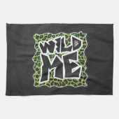 Wild me Leopard Black en Green Design Theedoek (Horizontaal)