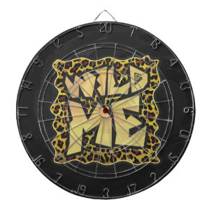 Wild me Leopard Brown and Yellow Print Dartbord