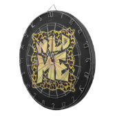 Wild me Leopard Brown and Yellow Print Dartbord (Voorkant Rechts)