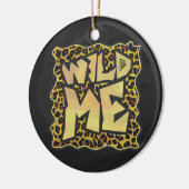Wild me Leopard Brown and Yellow Print Keramisch Ornament (Links)
