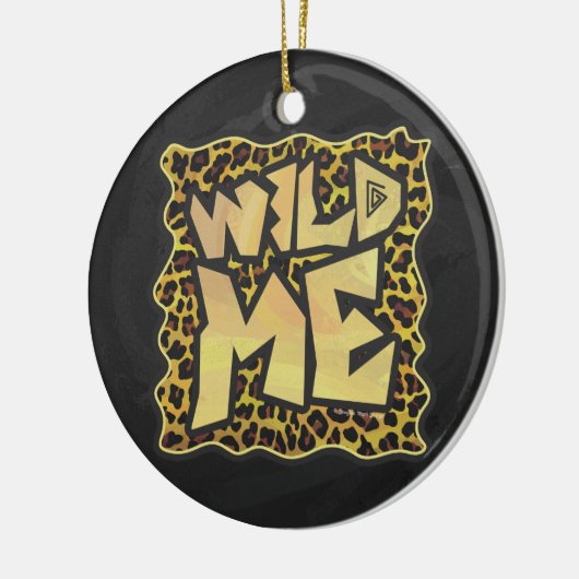Wild me Leopard Brown and Yellow Print Keramisch Ornament (Links)