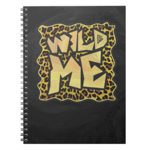 Wild me Leopard Brown and Yellow Print Notitieboek