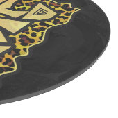 Wild me Leopard Brown and Yellow Print Snijplank (Hoek)