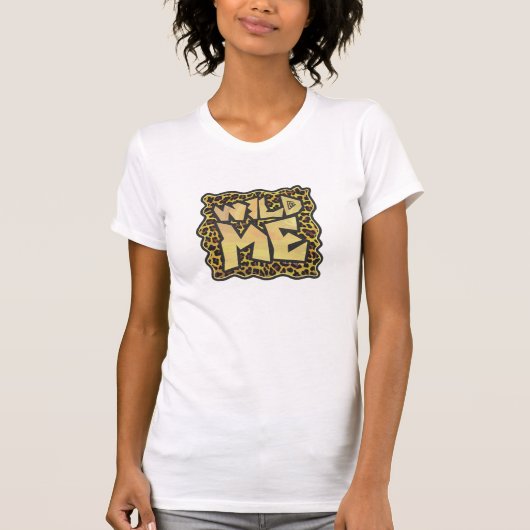 Wild me Leopard Brown and Yellow Print T-shirt (Voorkant)
