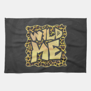 Wild me Leopard Brown and Yellow Print Theedoek