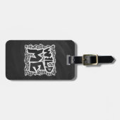 Wild Me Leopard White en Black Bagagelabel (Voorkant horizontaal)