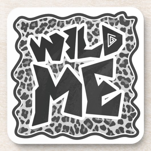 Wild Me Leopard White en Black Bier Onderzetter (Voorkant)