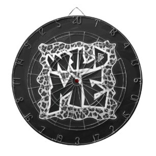 Wild Me Leopard White en Black Dartbord