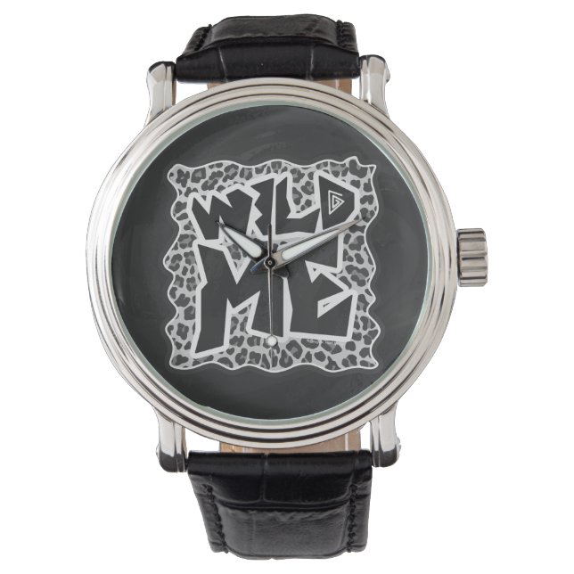Wild Me Leopard White en Black Horloge (Voorkant)