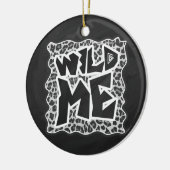 Wild Me Leopard White en Black Keramisch Ornament (Links)