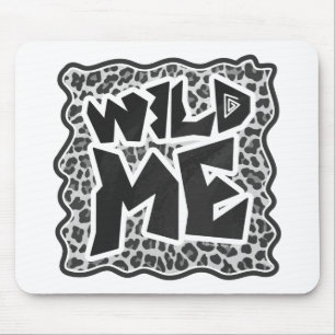 Wild Me Leopard White en Black Muismat