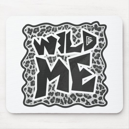 Wild Me Leopard White en Black Muismat (Voorkant)