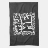 Wild Me Leopard White en Black Theedoek (Verticaal)