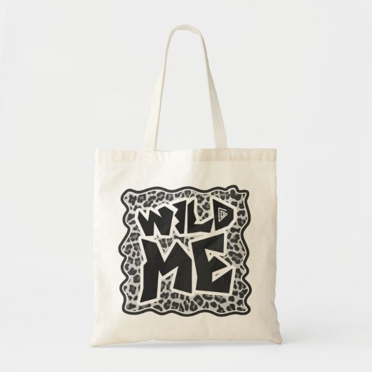 Wild Me Leopard White en Black Tote Bag (Voorkant)