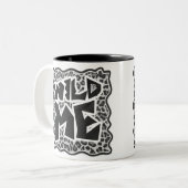 Wild Me Leopard White en Black Tweekleurige Koffiemok (Voorkant links)