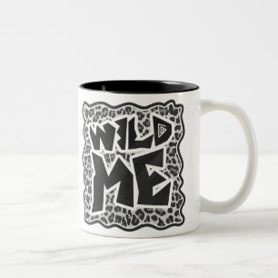 Wild Me Leopard White en Black Tweekleurige Koffiemok