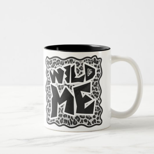 Wild Me Leopard White en Black Tweekleurige Koffiemok (Rechts)