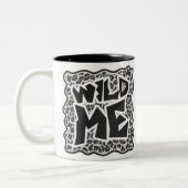 Wild Me Leopard White en Black Tweekleurige Koffiemok (Links)
