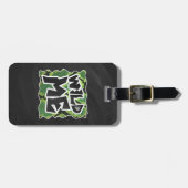 Wild me Snake Black en Green Print Bagagelabel (Voorkant horizontaal)