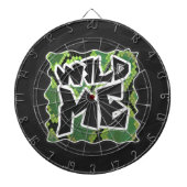 Wild me Snake Black en Green Print Dartbord (Voorkant)