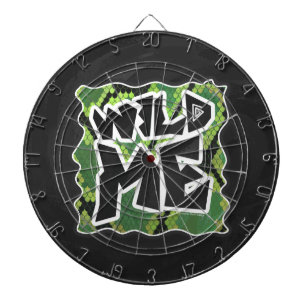 Wild me Snake Black en Green Print Dartbord