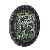 Wild me Snake Black en Green Print Dartbord (Voorkant Links)