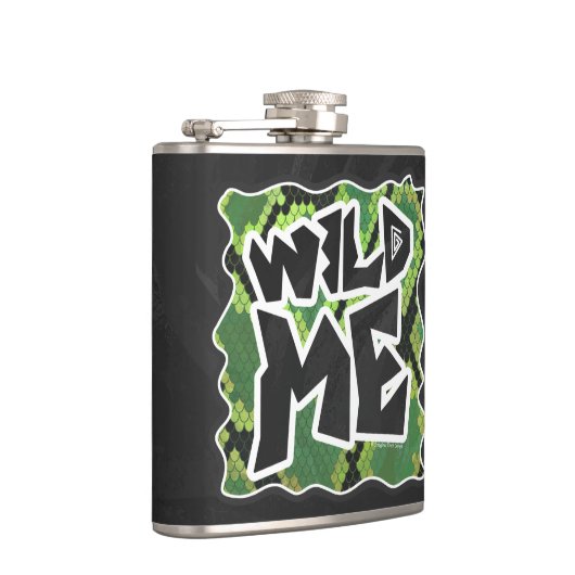 Wild me Snake Black en Green Print Heupfles (Rechts)