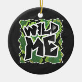 Wild me Snake Black en Green Print Keramisch Ornament (Voorkant)