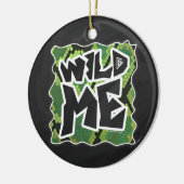 Wild me Snake Black en Green Print Keramisch Ornament (Links)