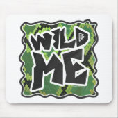 Wild me Snake Black en Green Print Muismat (Voorkant)
