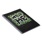 Wild me Snake Black en Green Print Notitieboek (Rechterzijde)