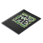 Wild me Snake Black en Green Print Notitieboek (Linkerzijde)