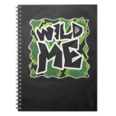 Wild me Snake Black en Green Print Notitieboek (Voorkant)