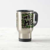 Wild me Snake Black en Green Print Reisbeker (Voorkant rechts)