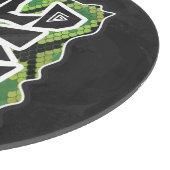 Wild me Snake Black en Green Print Snijplank (Hoek)