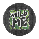 Wild me Snake Black en Green Print Snijplank (Voorkant)