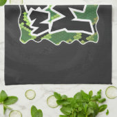 Wild me Snake Black en Green Print Theedoek (Gevouwen)