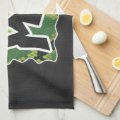 Wild me Snake Black en Green Print Theedoek (Quarter Fold)