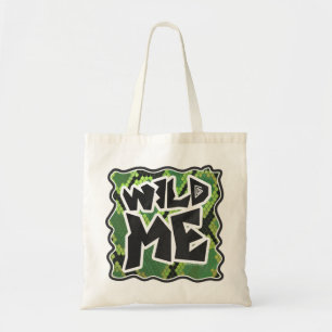 Wild me Snake Black en Green Print Tote Bag