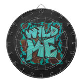 Wild me Snake Brown en Blauwgroen print Dartbord (Voorkant)