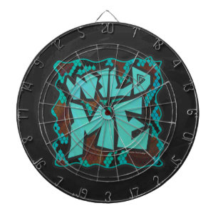 Wild me Snake Brown en Blauwgroen print Dartbord