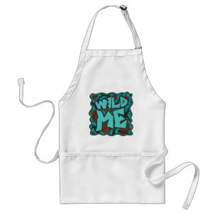 Wild me Snake Brown en Blauwgroen print Standaard Schort