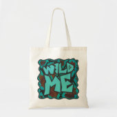 Wild me Snake Brown en Blauwgroen print Tote Bag (Voorkant)
