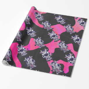 Wild Me Tiger Black en Roze Cadeaupapier