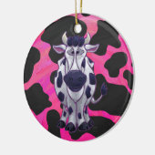 Wild Me Tiger Black en Roze Keramisch Ornament (Links)